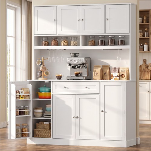 Homcom pantry cabinet with - homcom, 73"