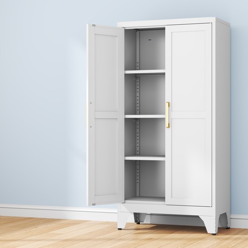 Metal storage cabinet h - cabinet, 46"h